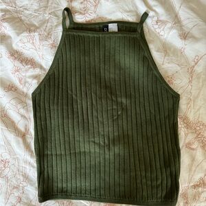 NWOT H&M Green Sweater Tank Top